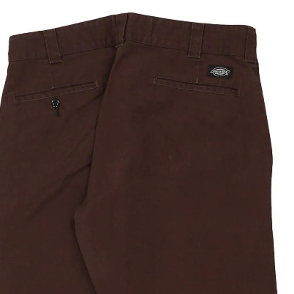 Dickies Trousers - 34W 32L Brown Cotton Blend