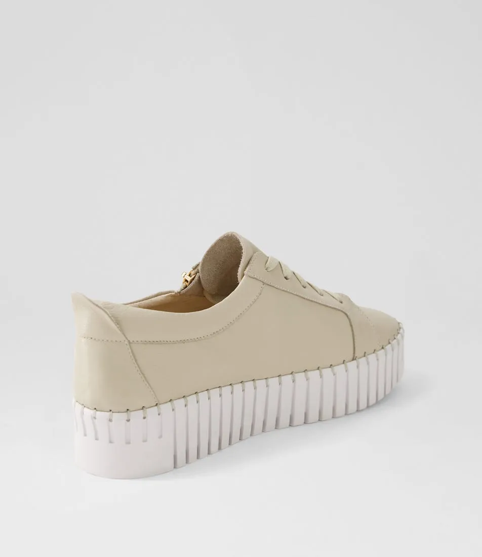 DJANGO & JULIETTE Bump Macadamia Leather Sneakers