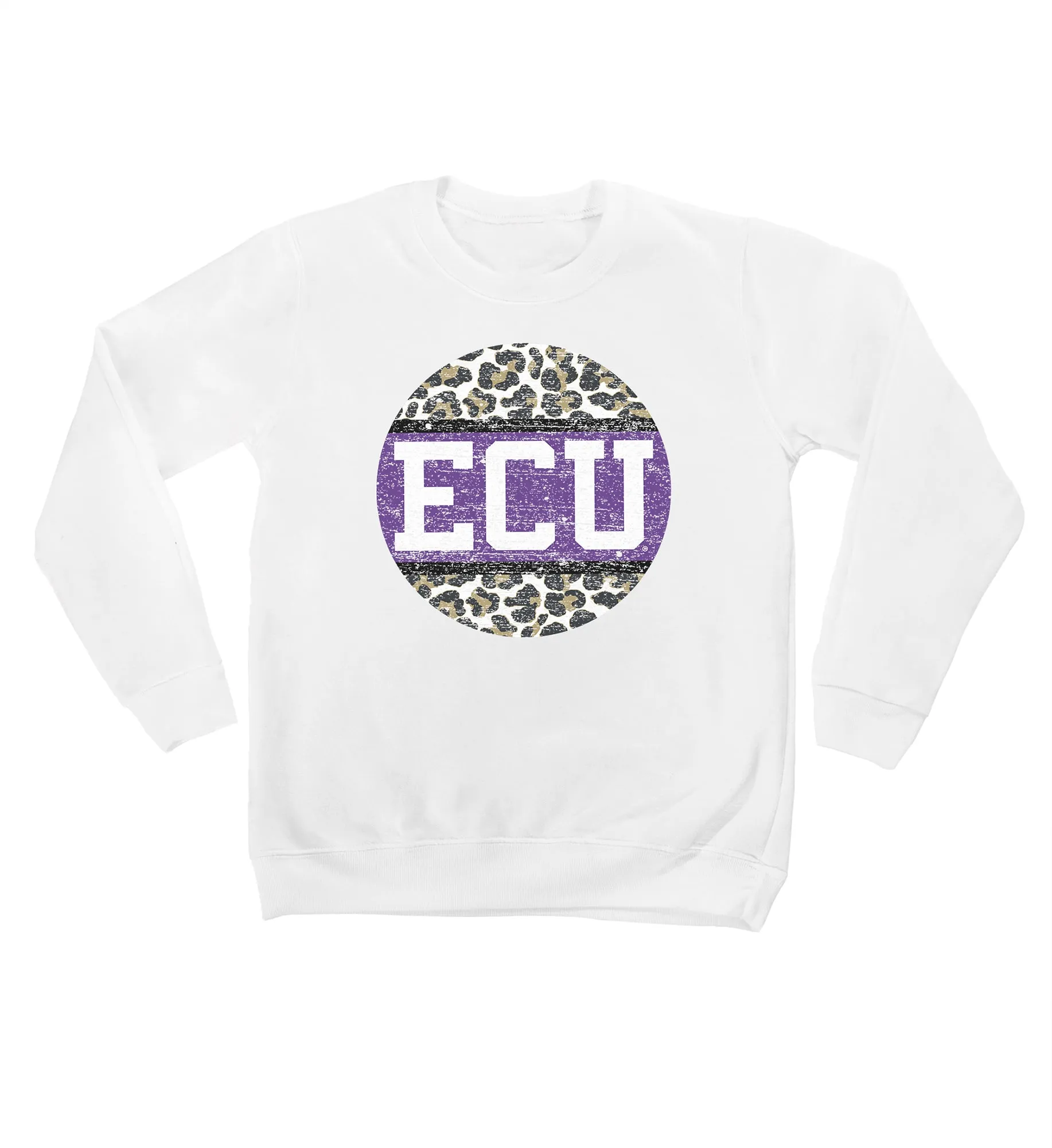 ECU Pirates Youth White Scoop & Score Pullover Sweatshirt