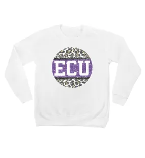 ECU Pirates Youth White Scoop & Score Pullover Sweatshirt