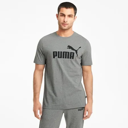 Essentials Men's Logo Tee | Medium Gray Heather | PUMA Shop All Puma | PUMA 