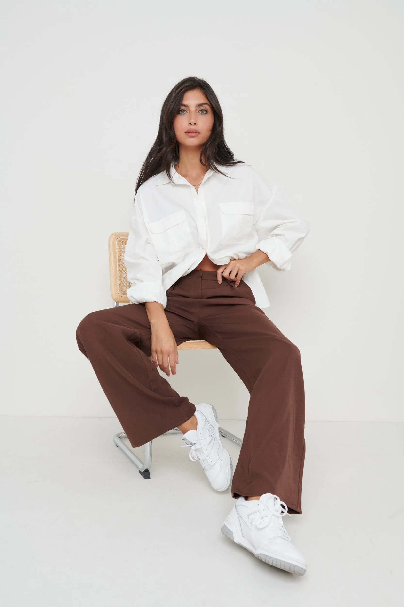 Esther Relaxed Trousers - Brown