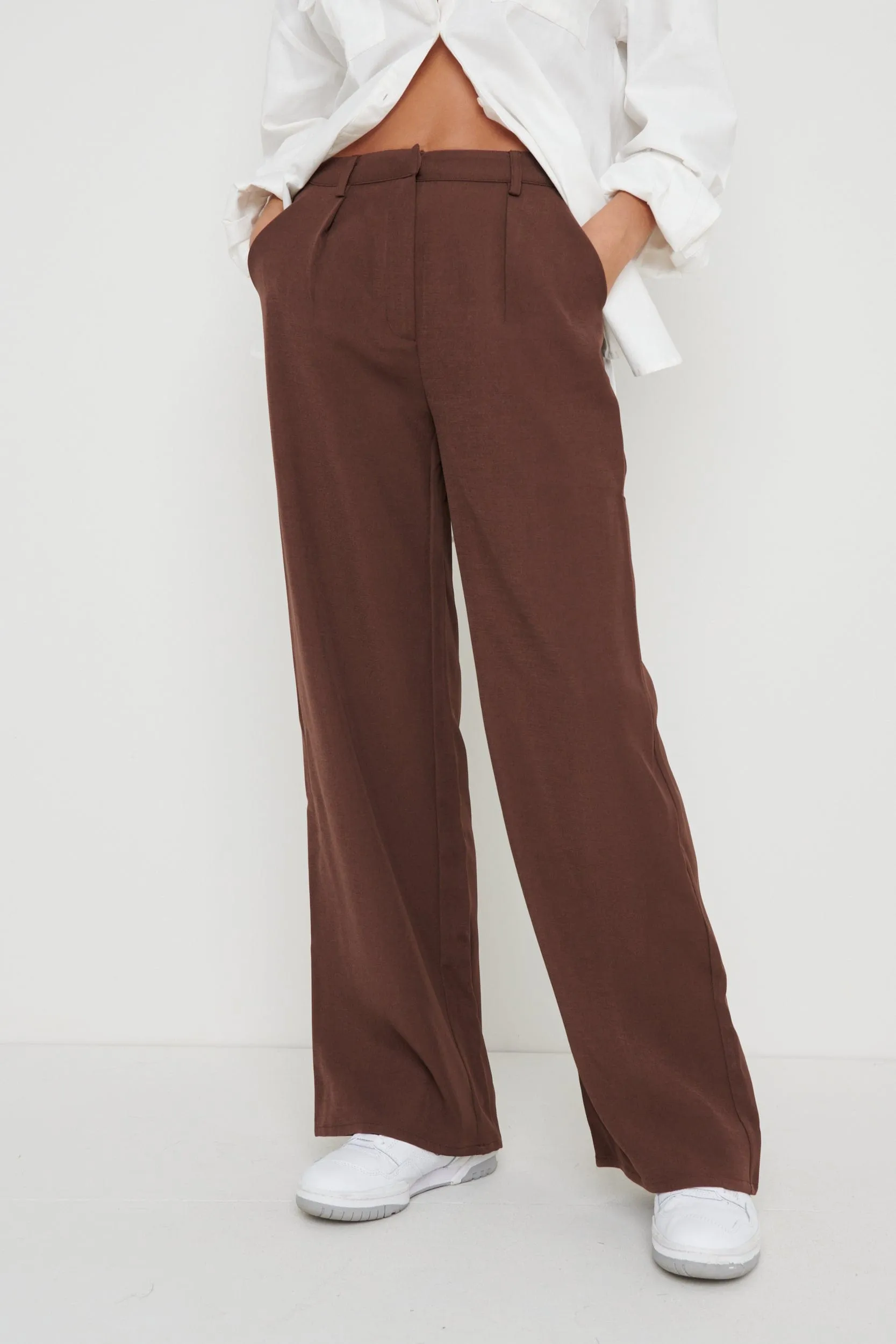 Esther Relaxed Trousers - Brown