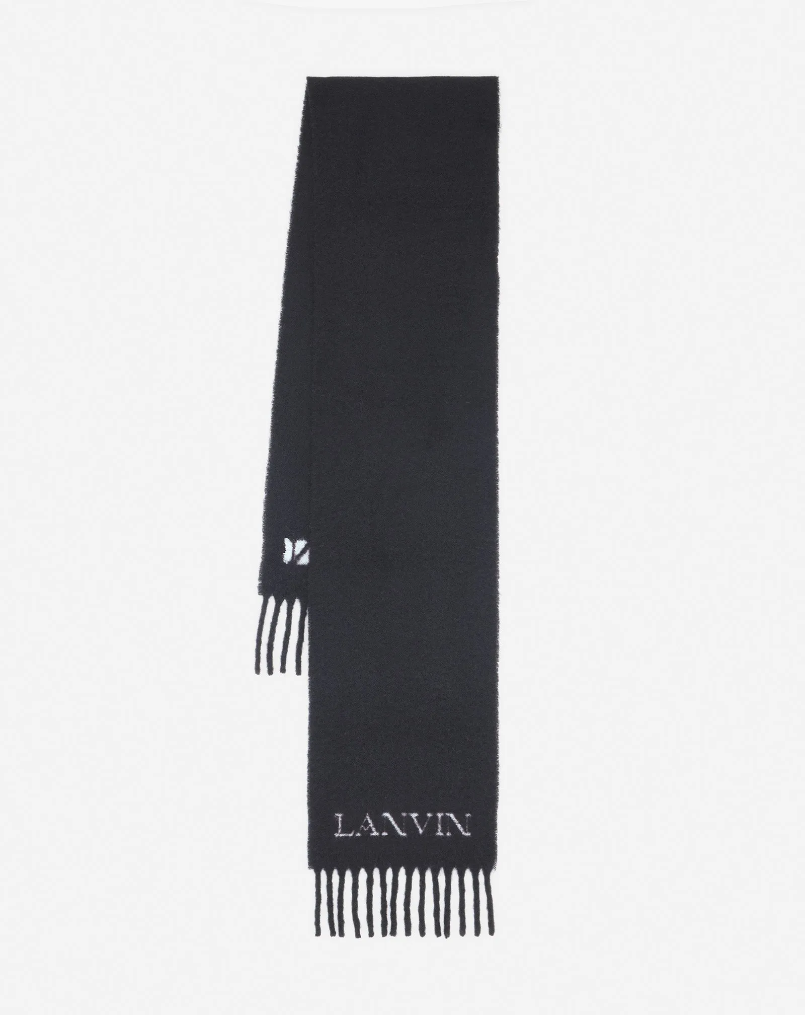 FRINGED SCARF IN WOOL