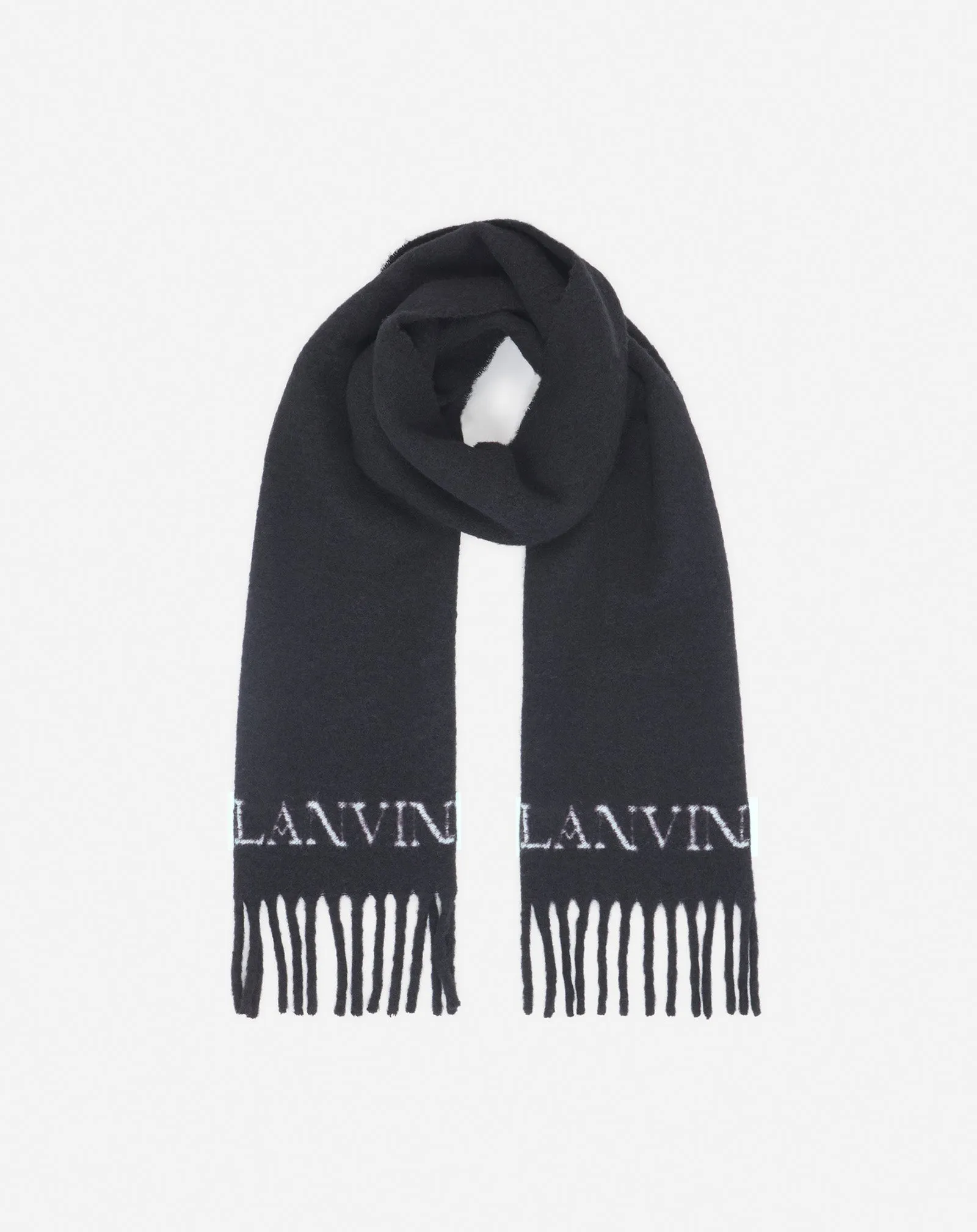 FRINGED SCARF IN WOOL