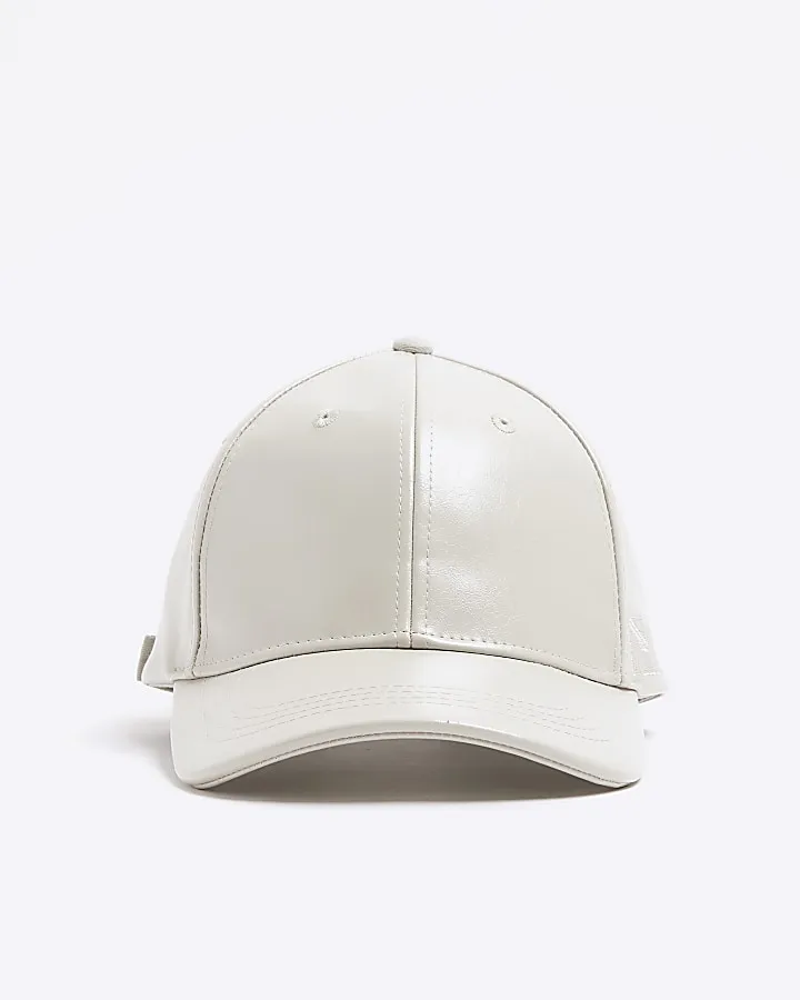 Grey Patent Cap