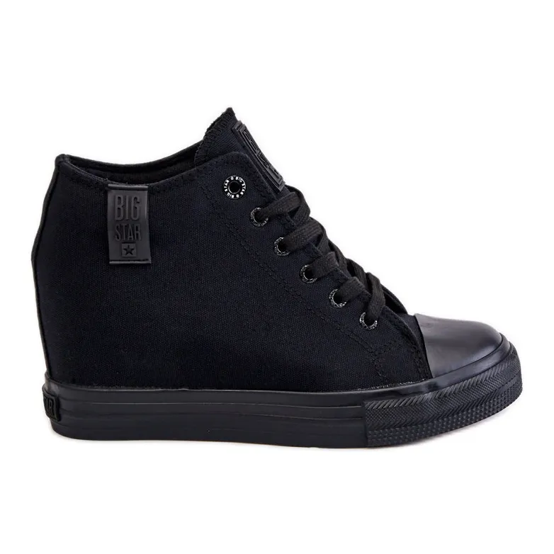 Hidden Wedge High Sneakers Big Star LL274034 Black