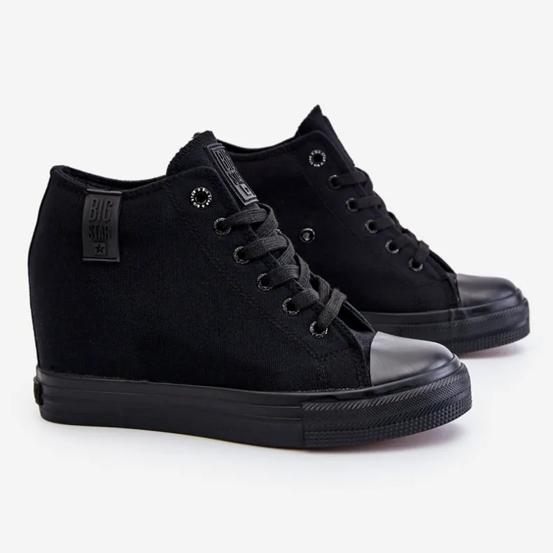 Hidden Wedge High Sneakers Big Star LL274034 Black