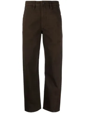 high-waist straight trousers