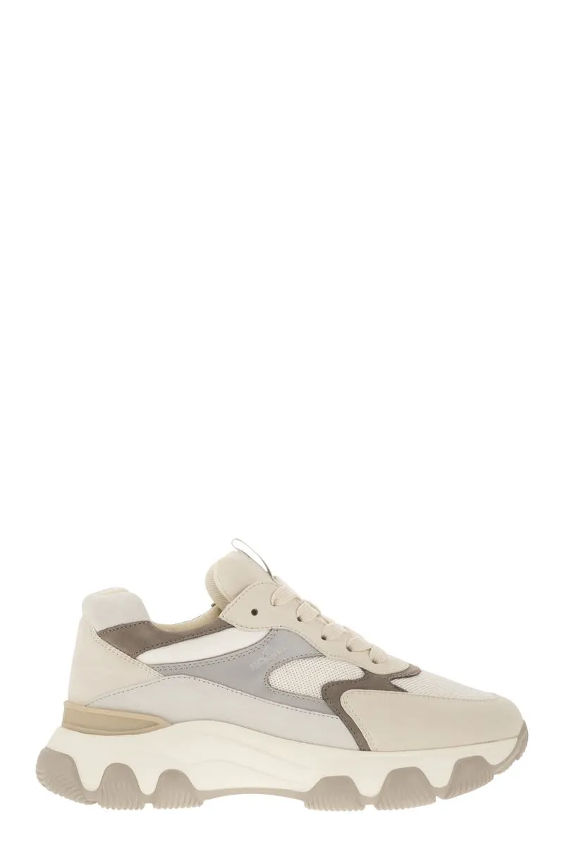 HYPERACTIVE - LEATHER AND FABRIC TRAINERS