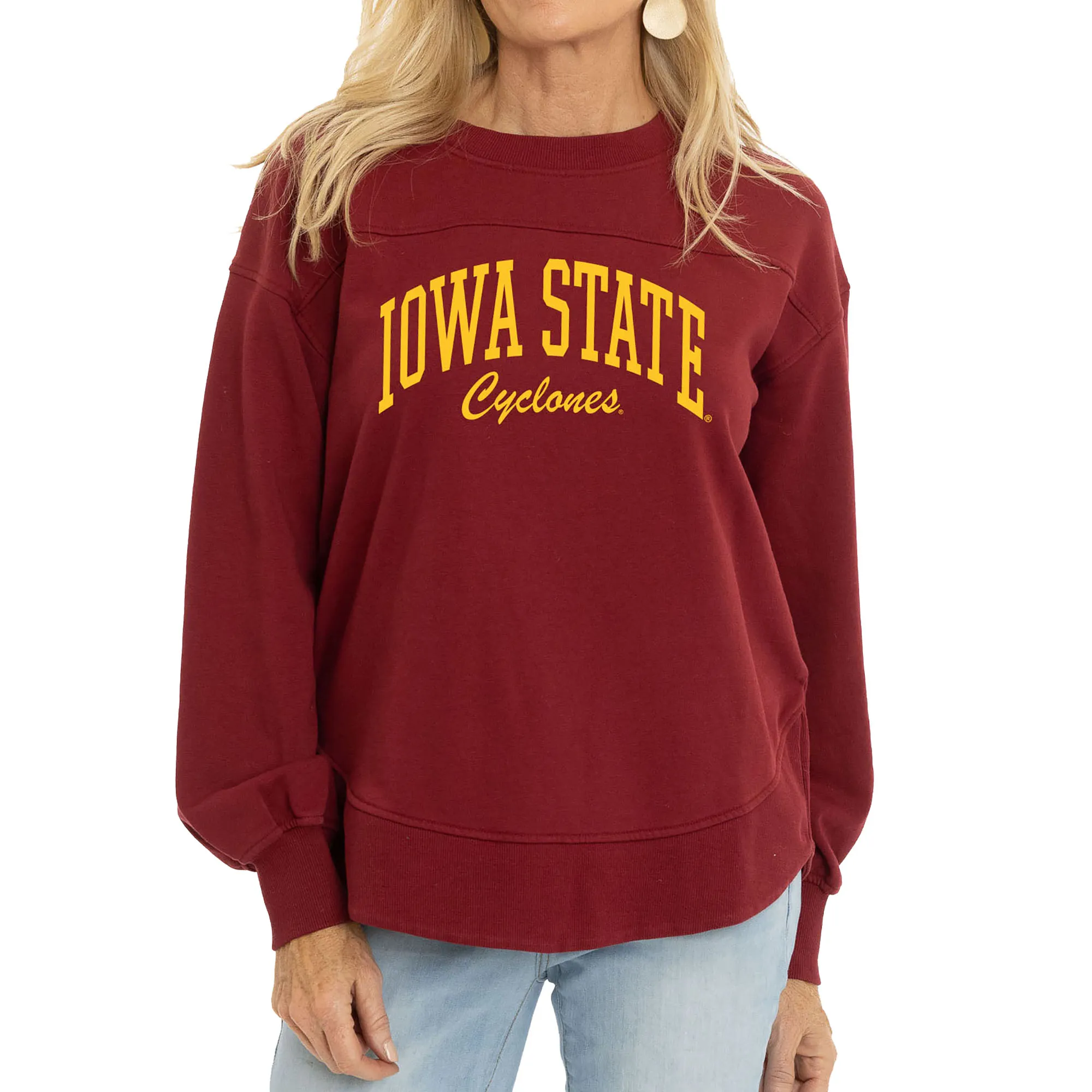 Iowa State Cyclones Women's Cardinal Yvette Pullover Sweatshirt