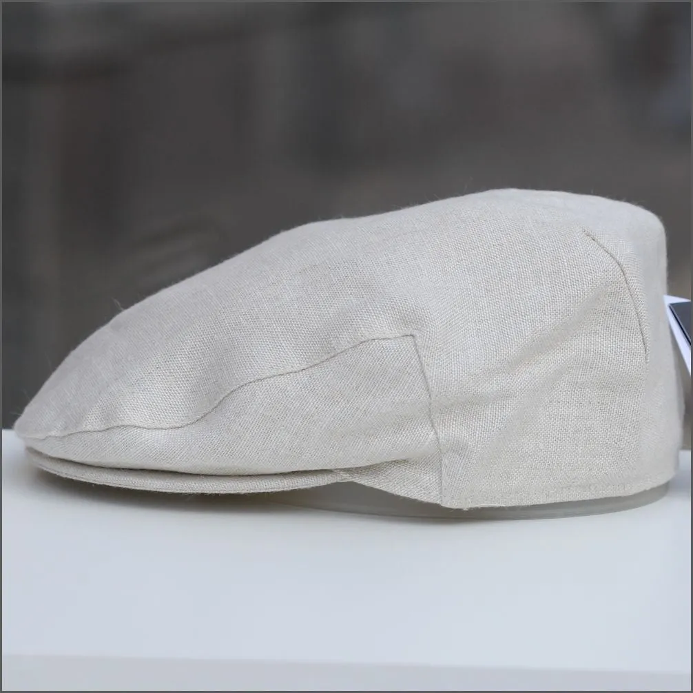 Irish Linen Beige Cap,