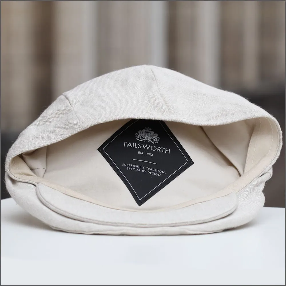 Irish Linen Beige Cap,