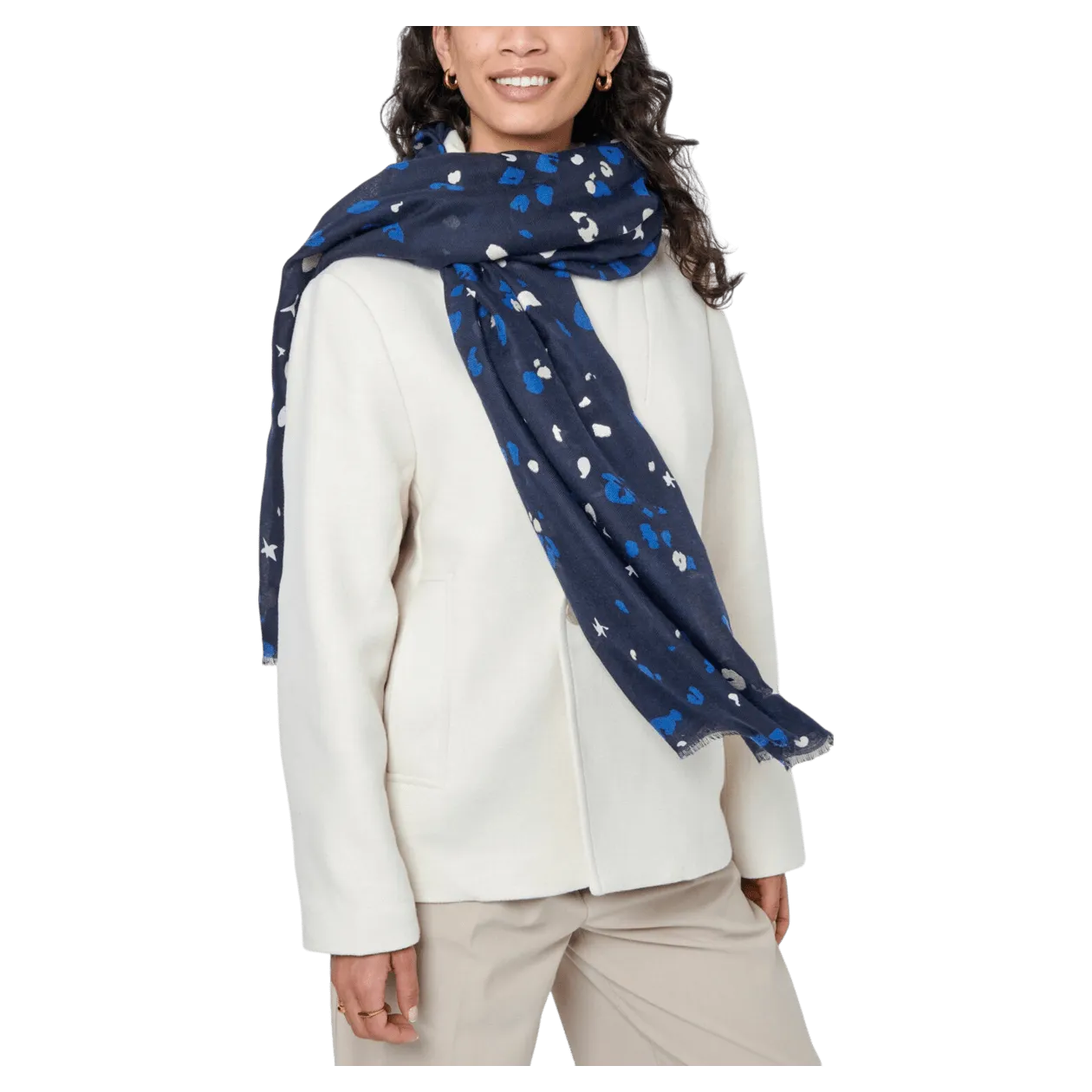 Katie Loxton Confetti Star Printed Foil Scarf