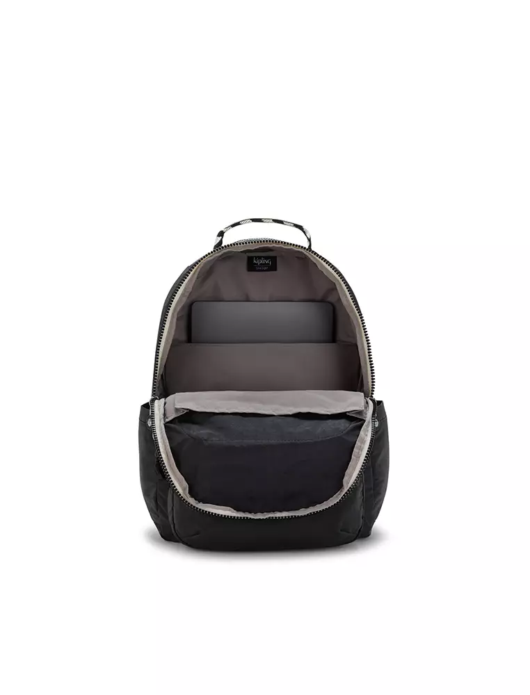 Kipling Kipling SEOUL Black Chevron Backpack