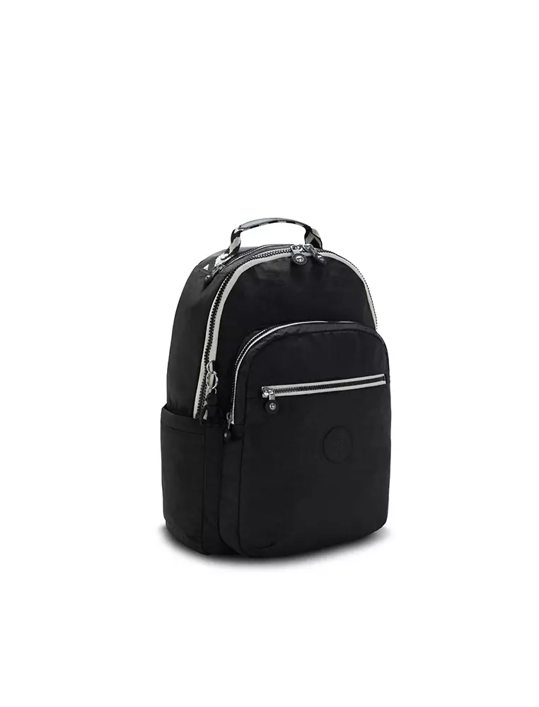 Kipling Kipling SEOUL Black Chevron Backpack