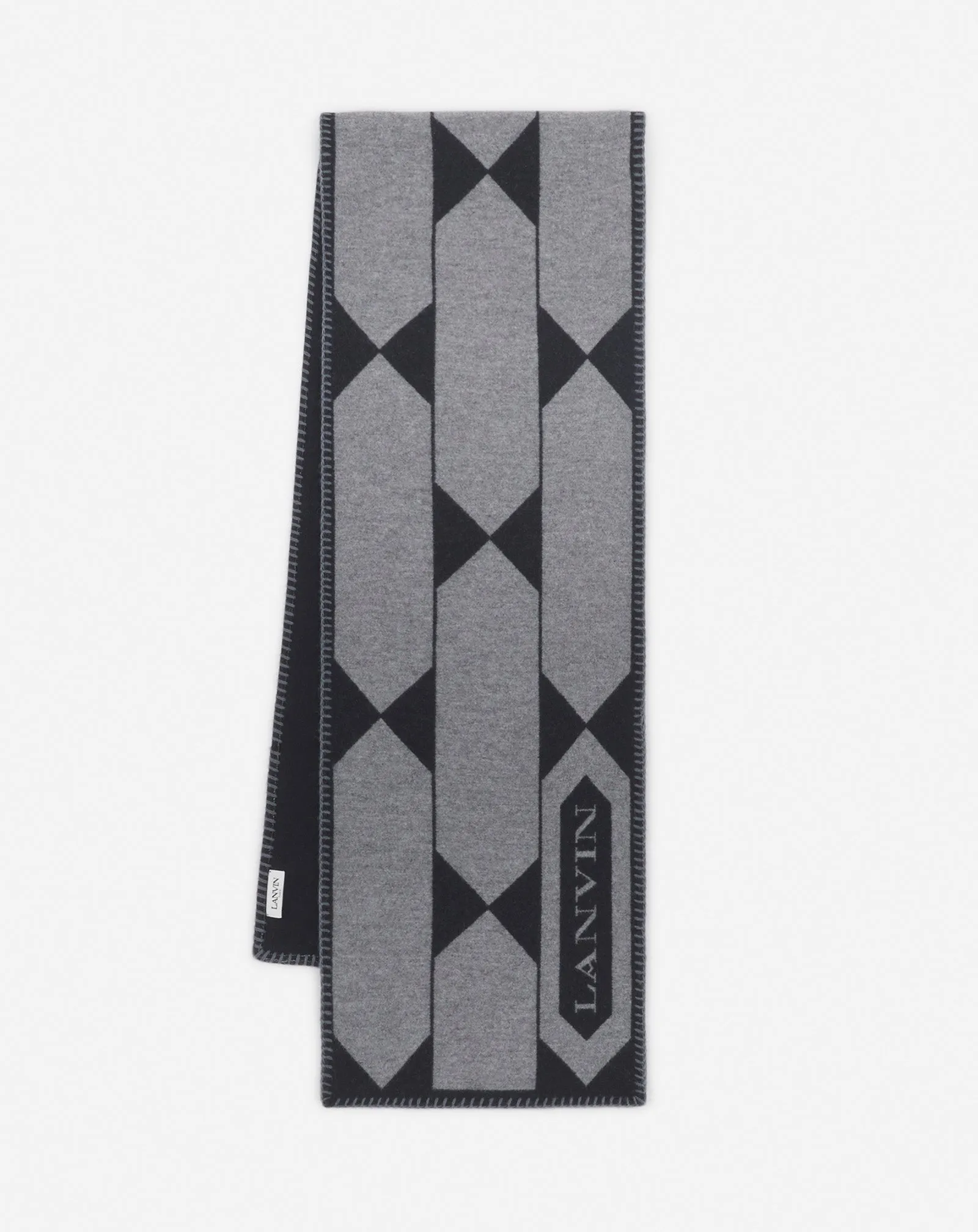 LANVIN LABEL SCARF IN WOOL