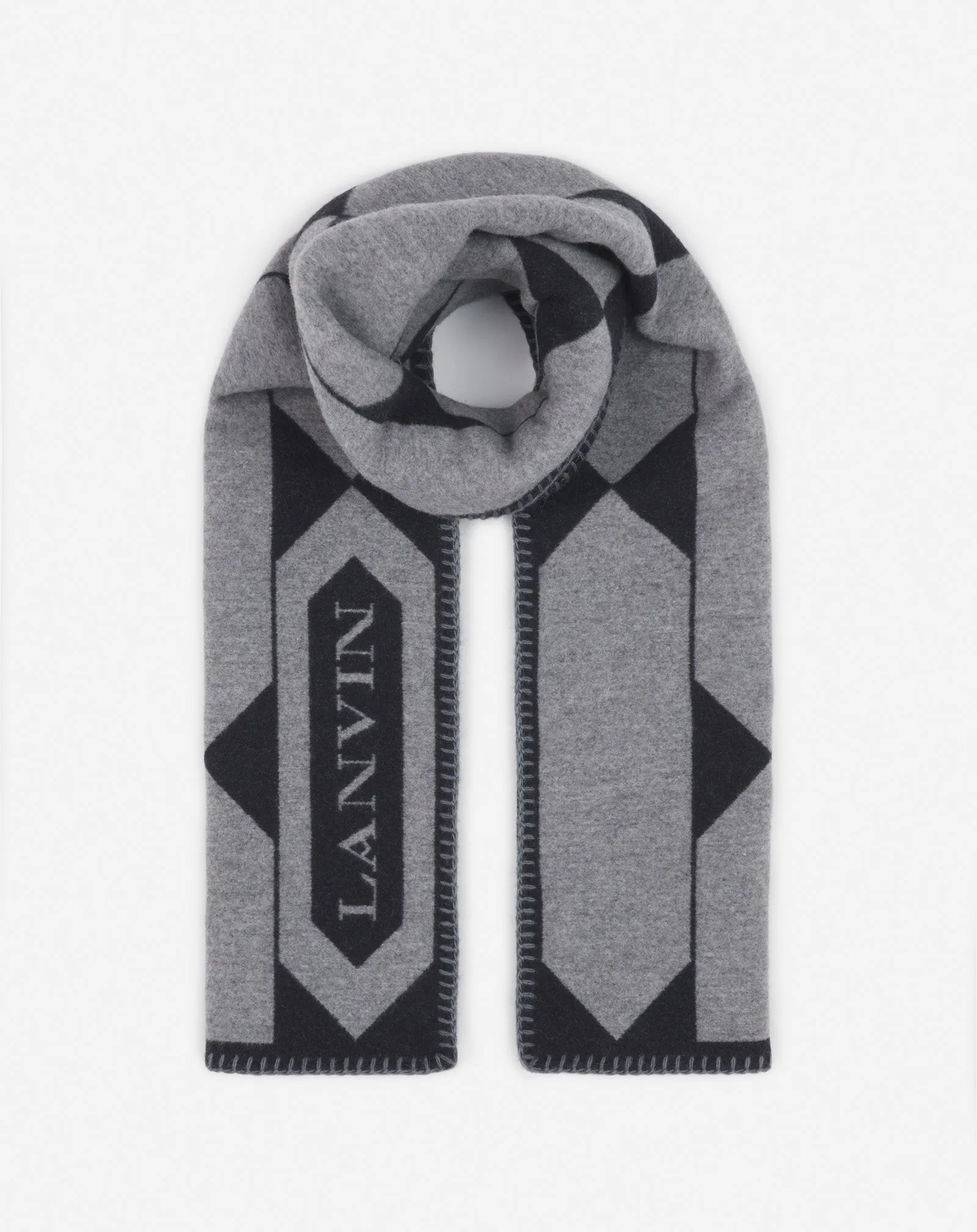 LANVIN LABEL SCARF IN WOOL