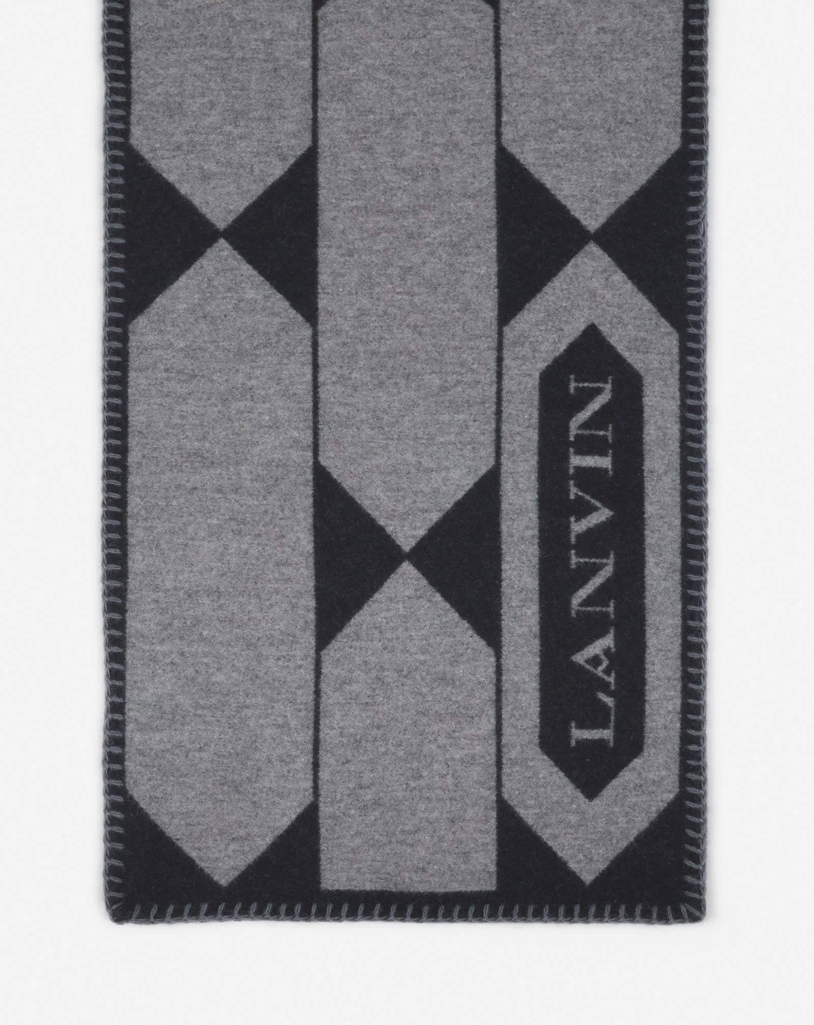 LANVIN LABEL SCARF IN WOOL