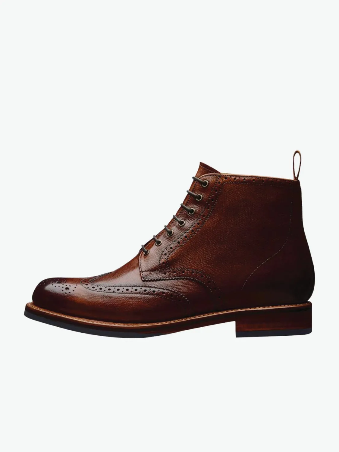 Leather Brogue Boot