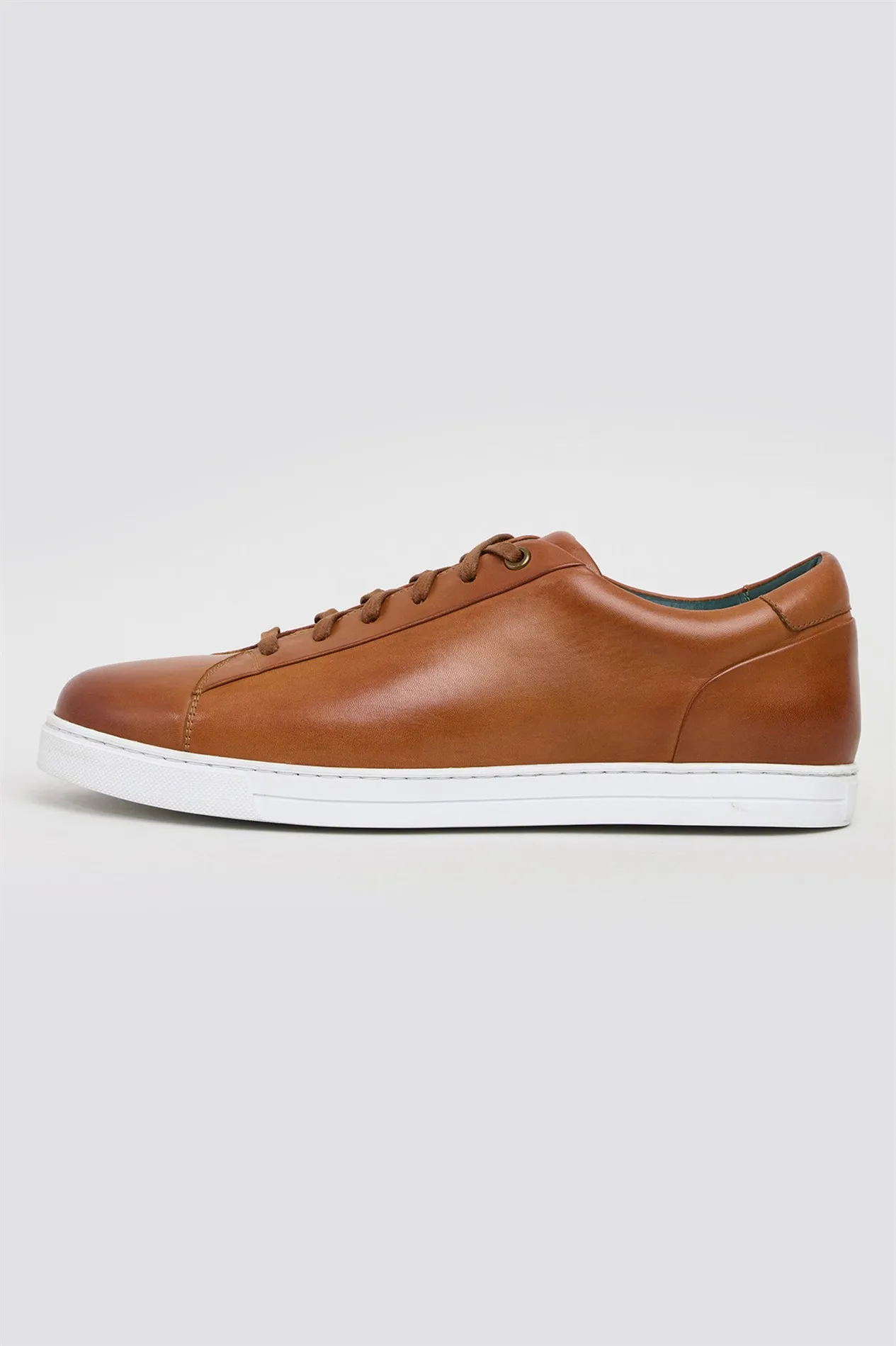 Lewis Tan Leather Trainers