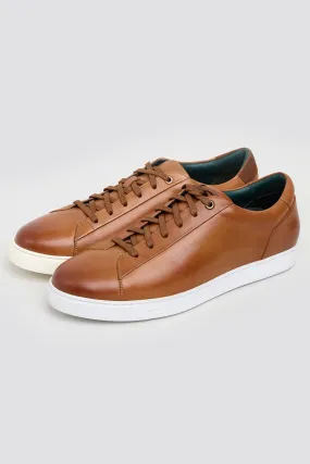 Lewis Tan Leather Trainers