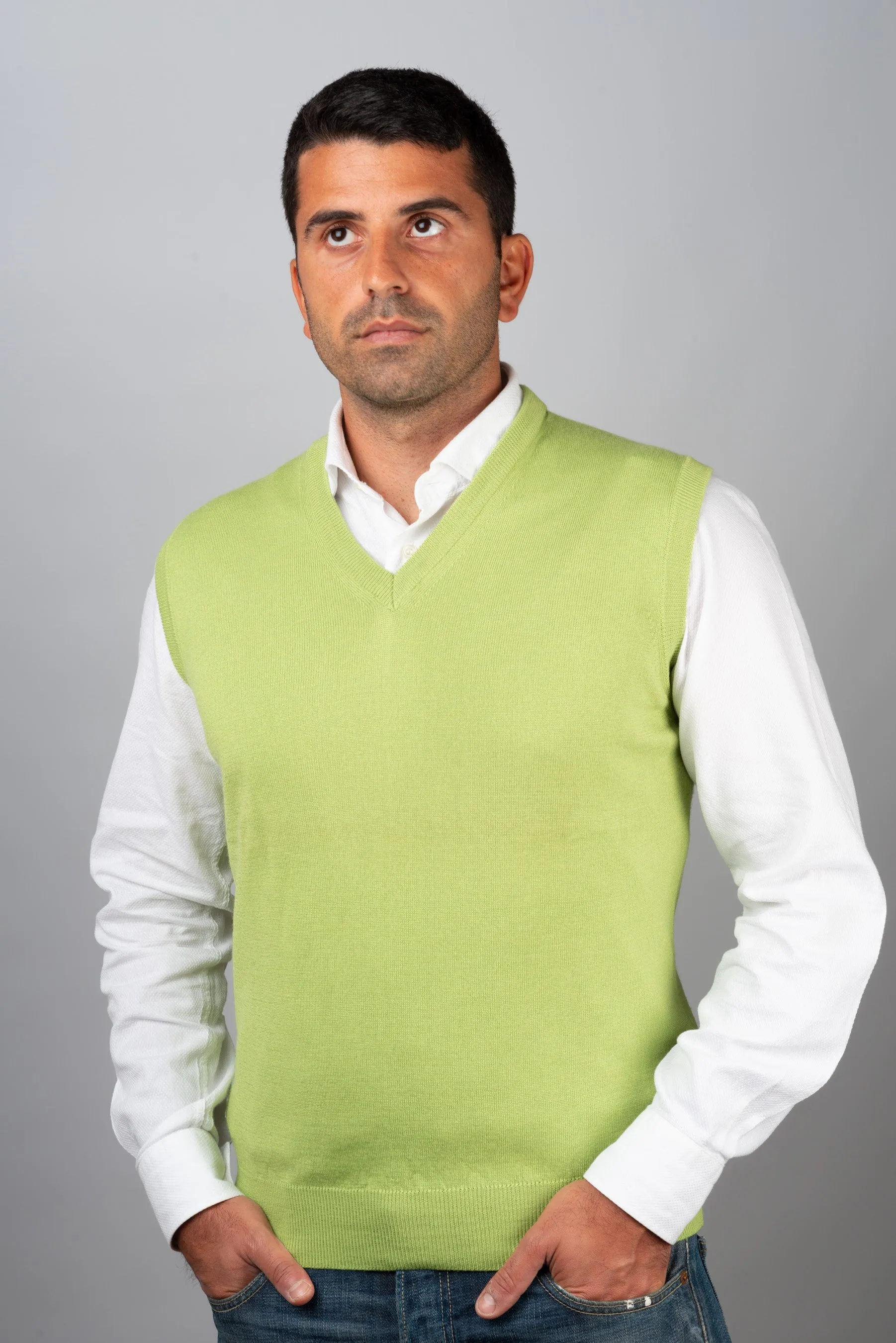 Light Green Wool Vest