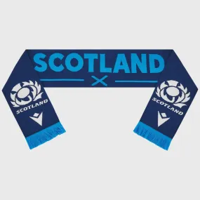 Macron Scotland Rugby Text Scarf Navy/Sky