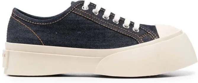 Marni Pablo denim lace-up sneakers Blue