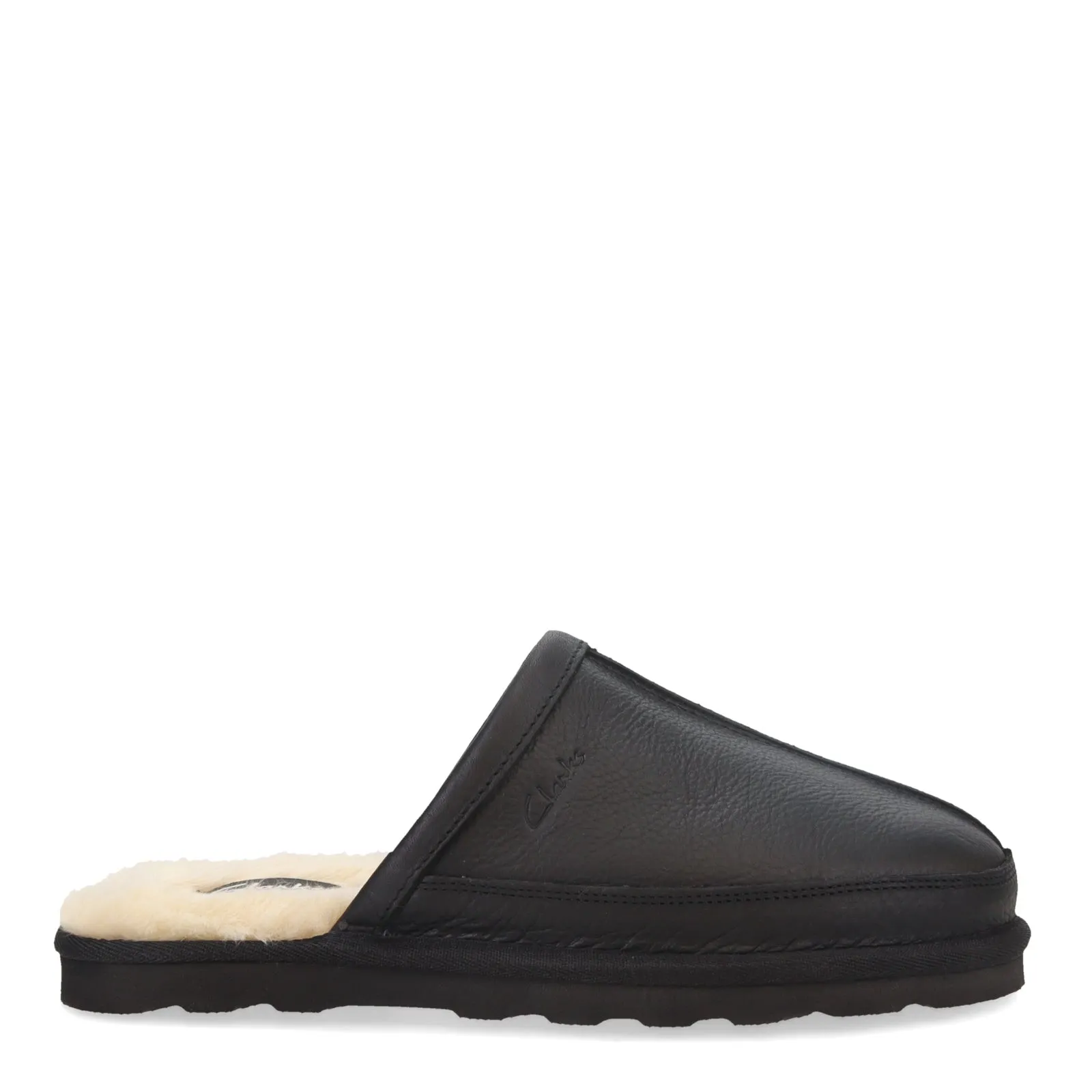 Men's Clarks, Leather Scuff Slipper