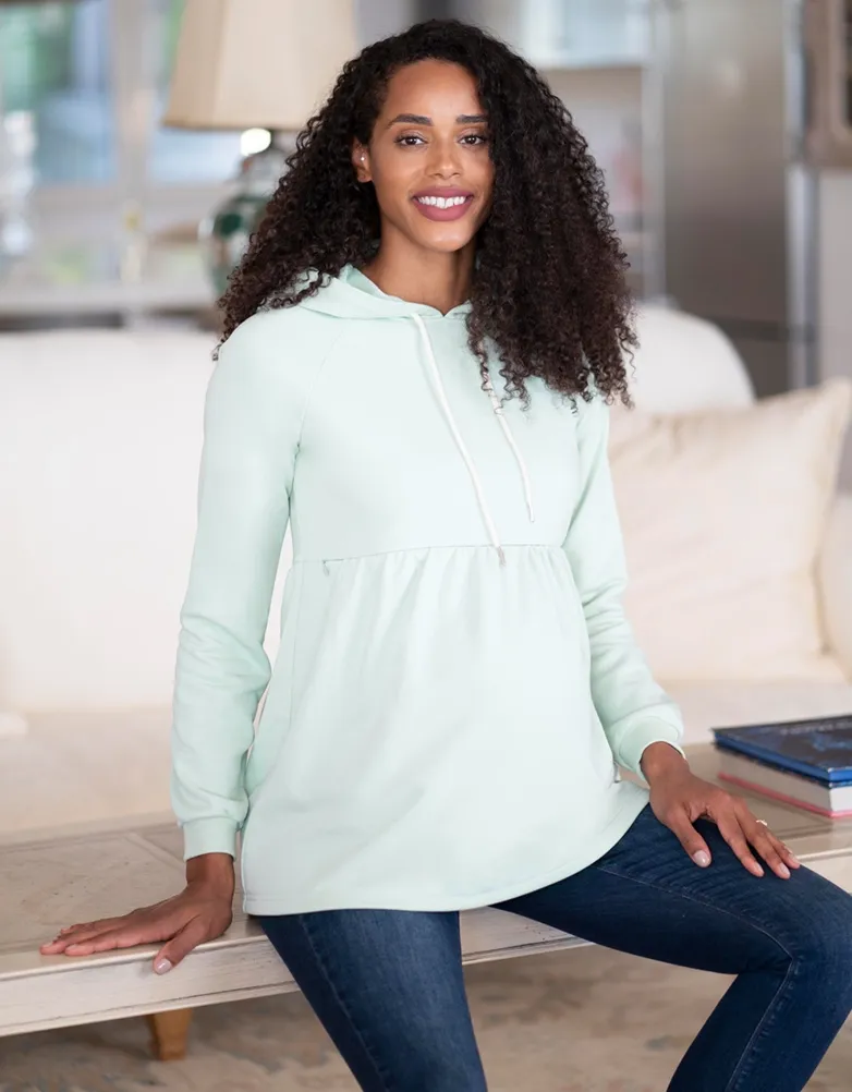 Mint Green Maternity & Nursing Hoodie