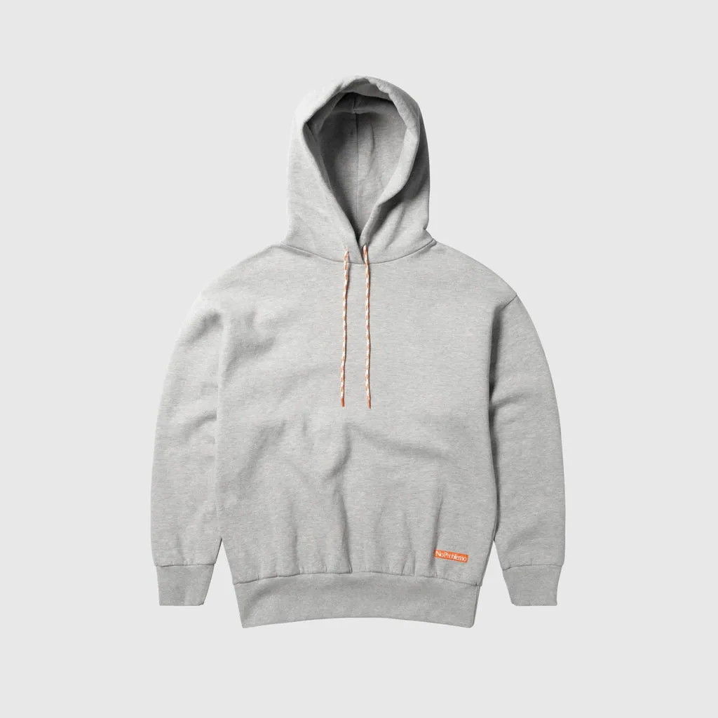 No Problemo Mini Kruger Embroidered Hoodie - Grey Marl