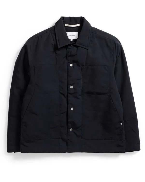 NORSE PROJECTS Norse Projects Pelle Waxed Nylon Insulated Jacket - Navy