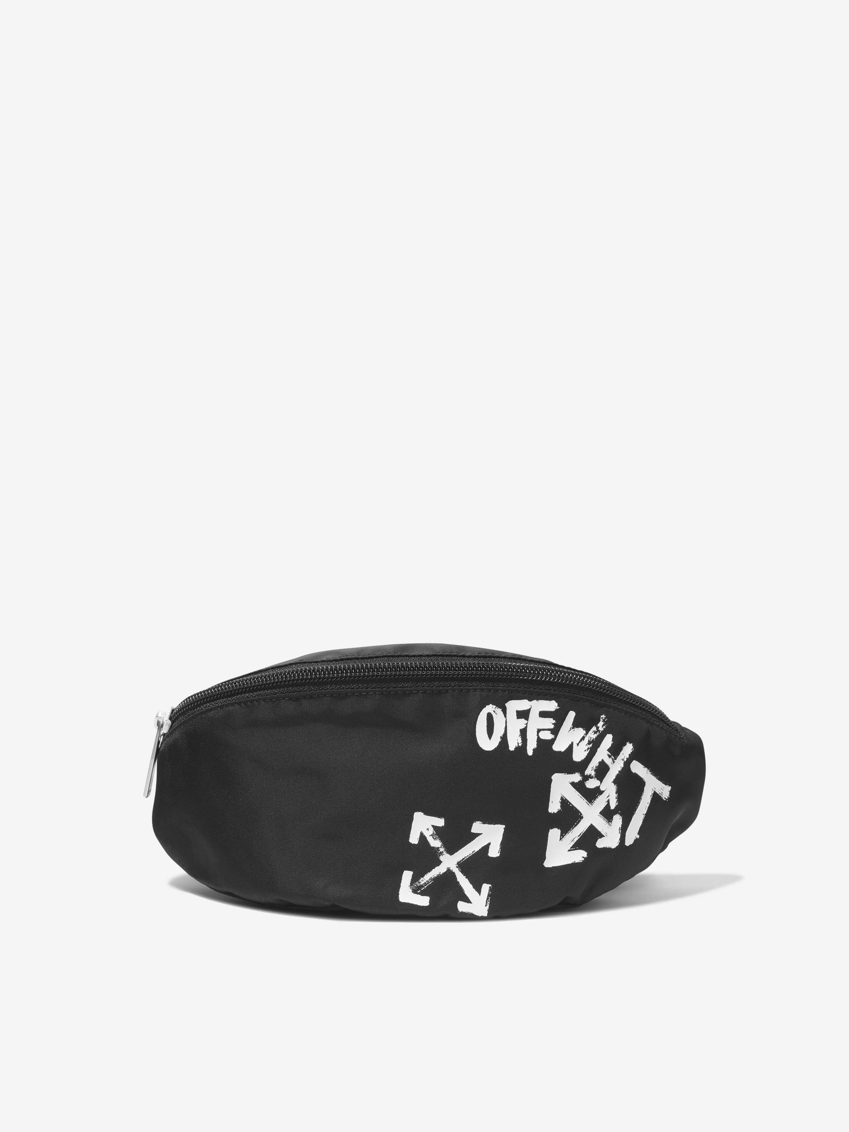 Off-White Kids Paint Script Belt Bag in Black