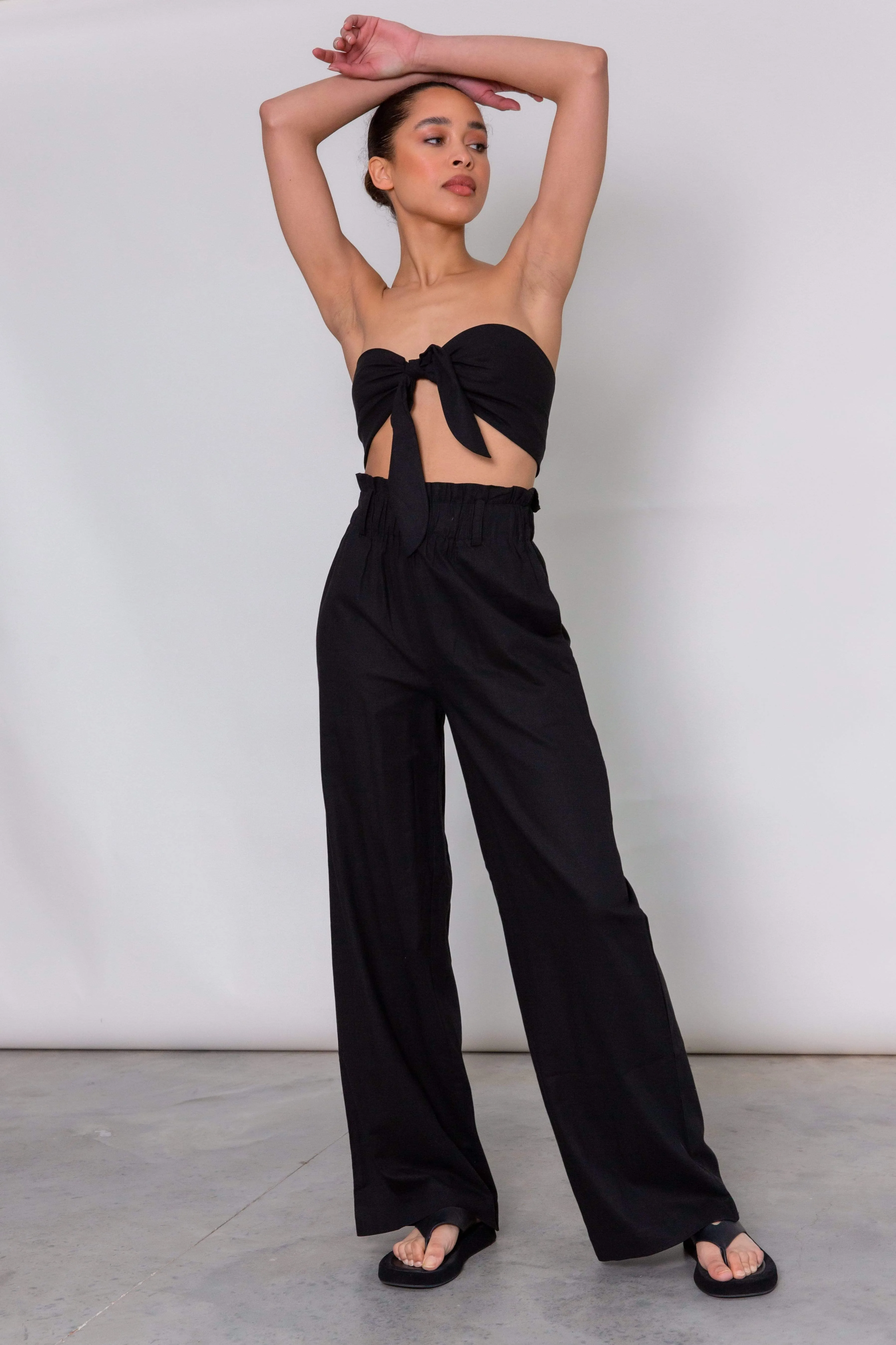 Ola Paperbag Trousers - Black