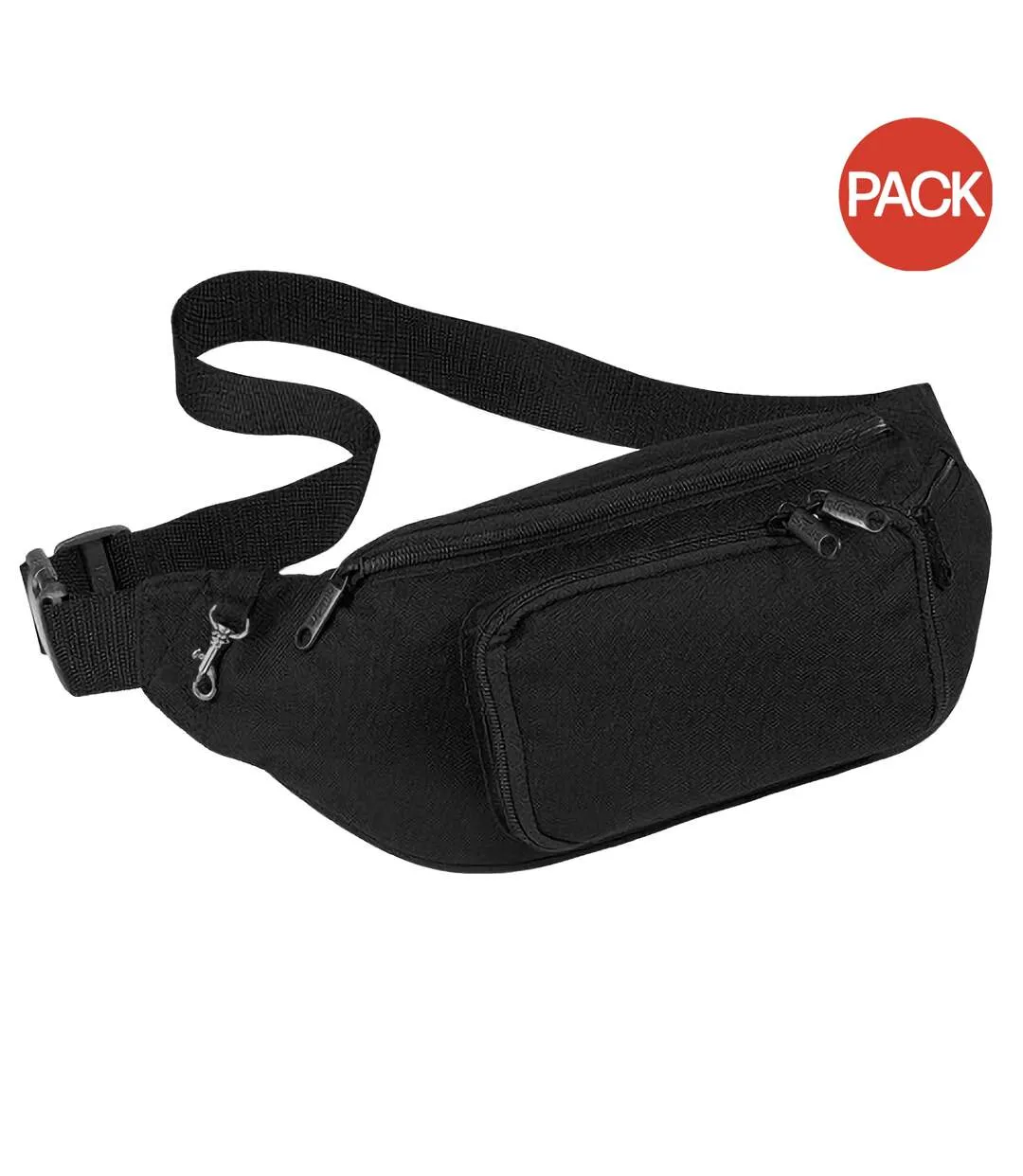 Pack of 2  Belt bag 2 litres  black Quadra