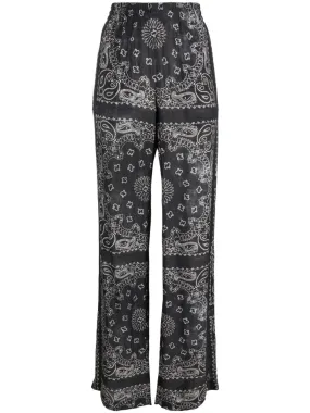 paisley-print wide-leg trousers