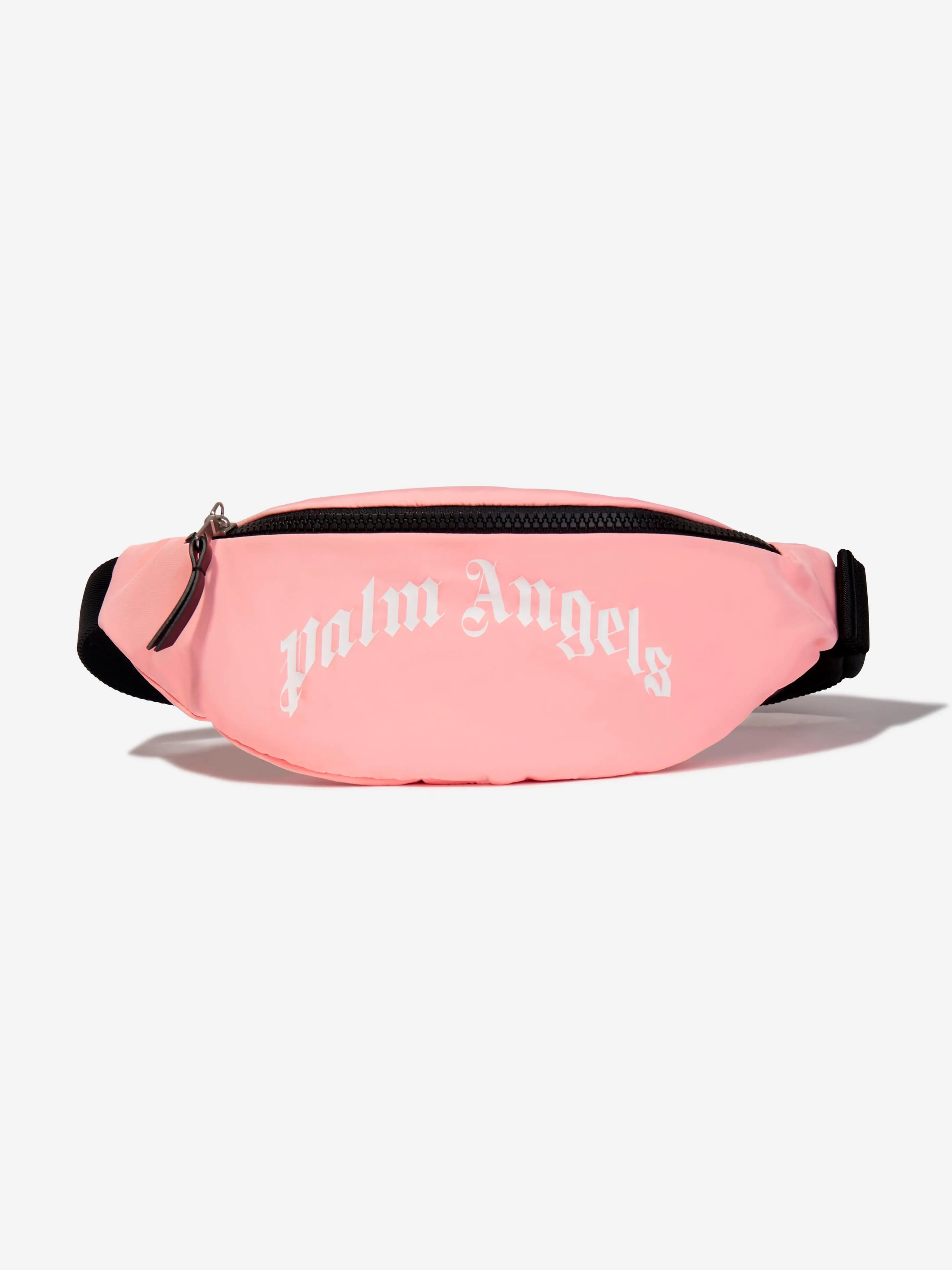 Palm Angels Girls Curved Logo Belt Bag in Pink (23cm)