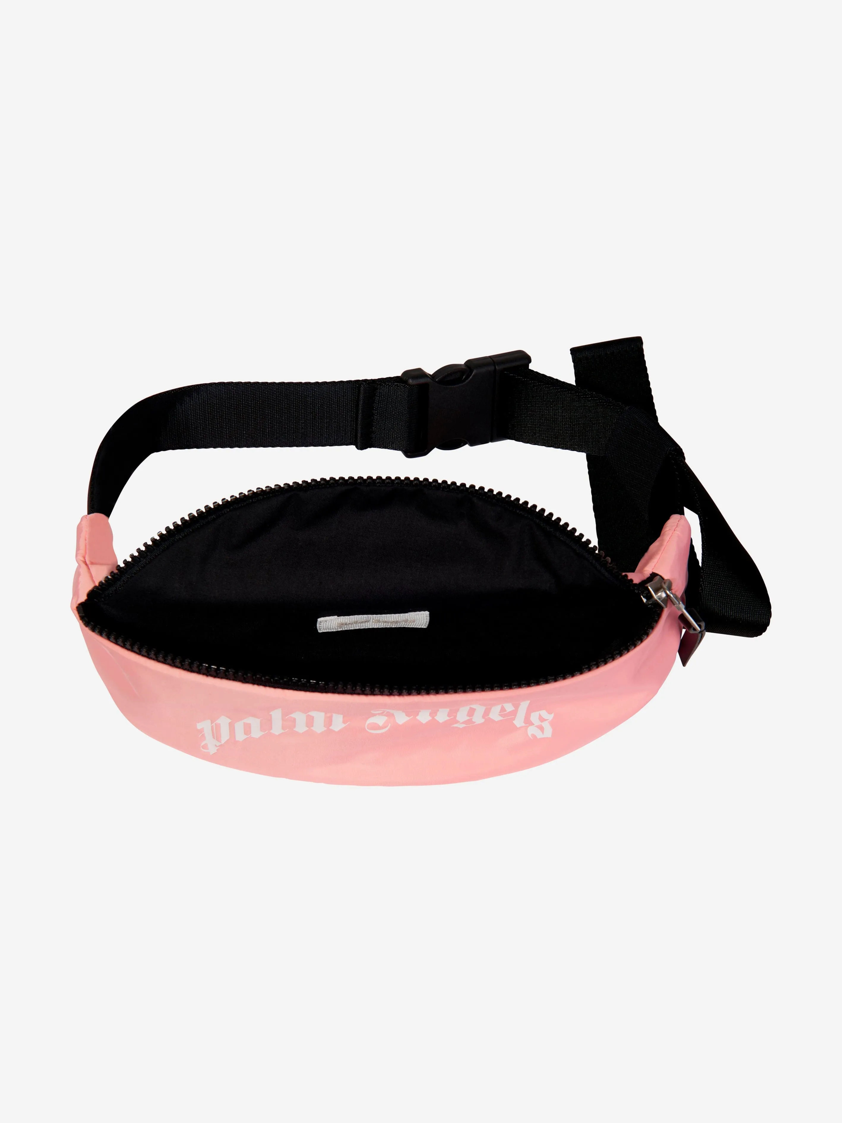 Palm Angels Girls Curved Logo Belt Bag in Pink (23cm)