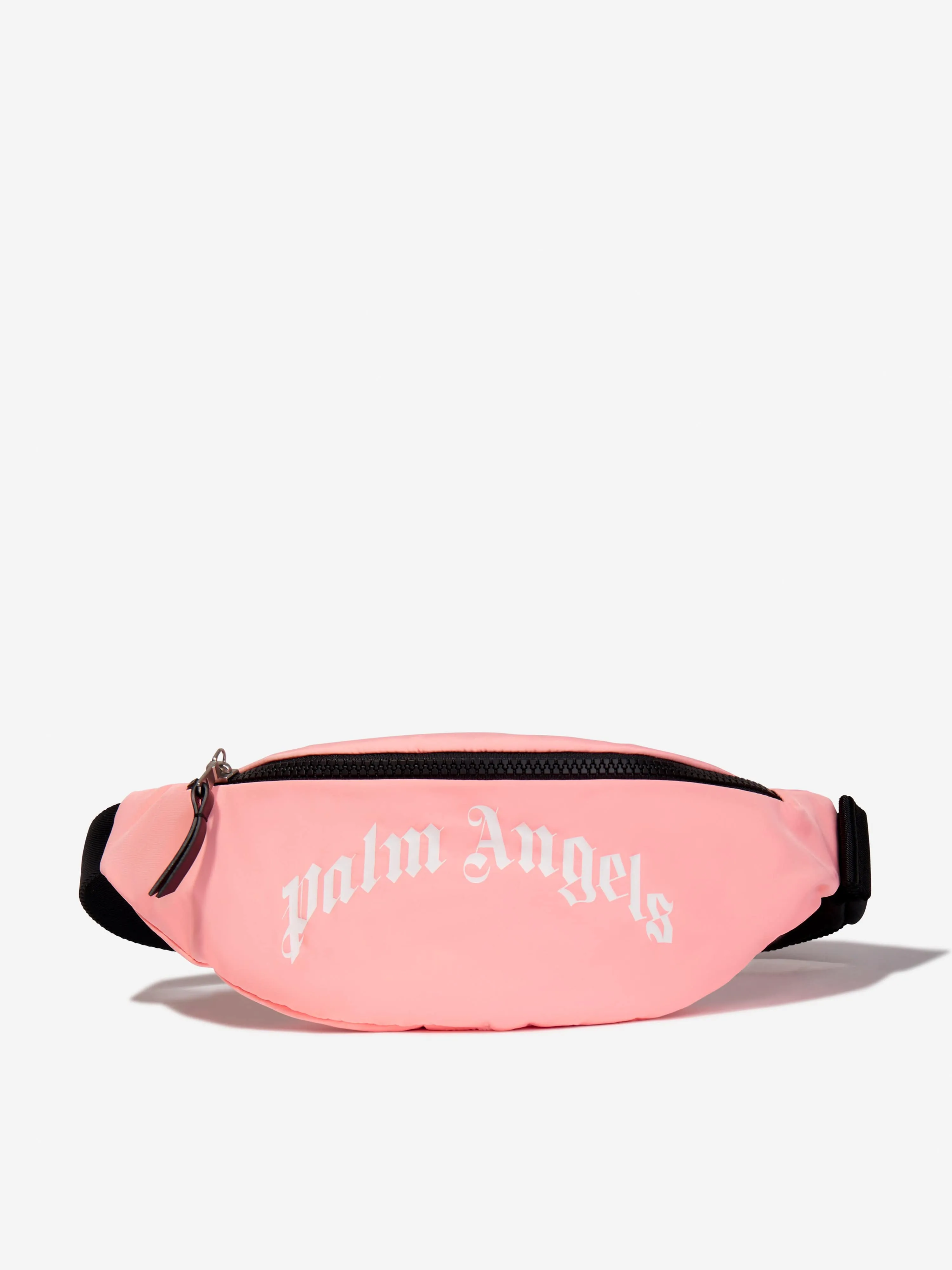 Palm Angels Girls Curved Logo Belt Bag in Pink (23cm)