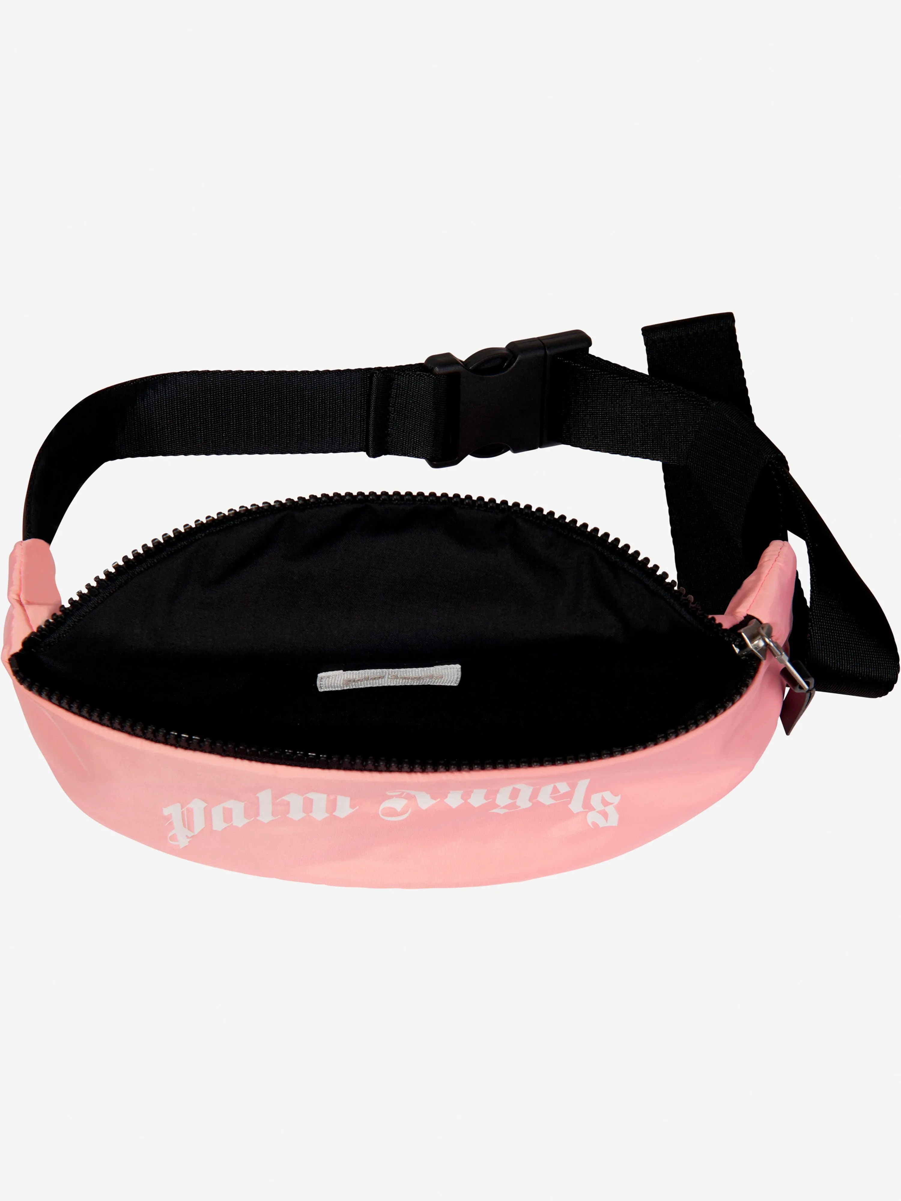 Palm Angels Girls Curved Logo Belt Bag in Pink (23cm)