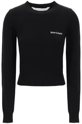 Palm Angels    Palm Angels Cropped Pullover With Embroidered Logo