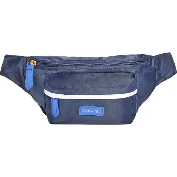 Paravel Monogrammable Fold-Up Belt Bag, Scuba Navy