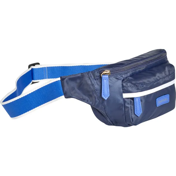 Paravel Monogrammable Fold-Up Belt Bag, Scuba Navy