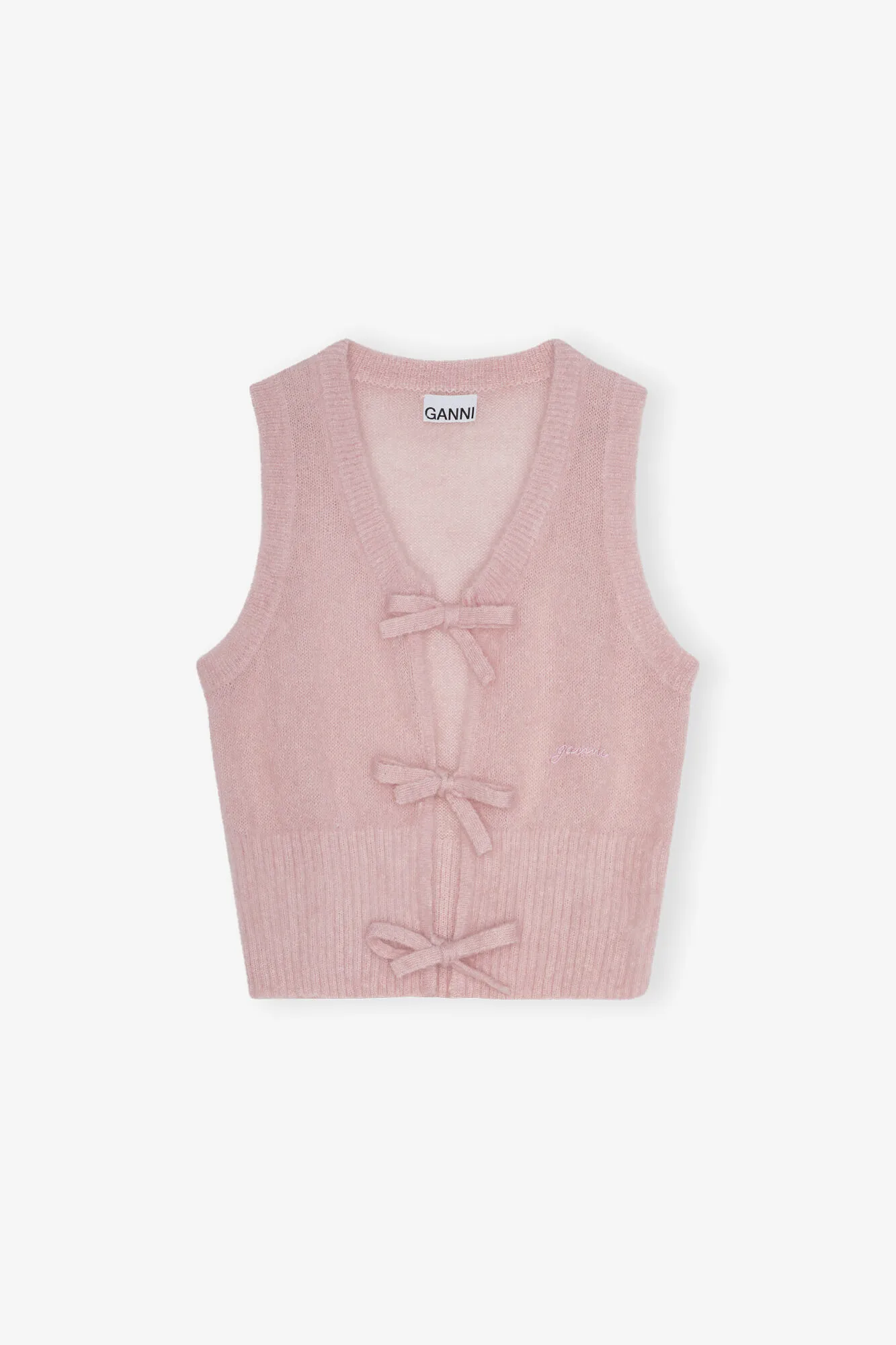 Pink Tie String Vest