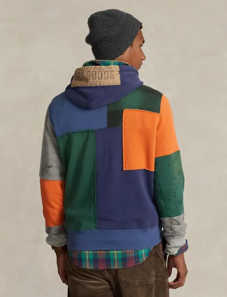 Polo Ralph LaurenPatchwork Fleece Hoodie, Blue