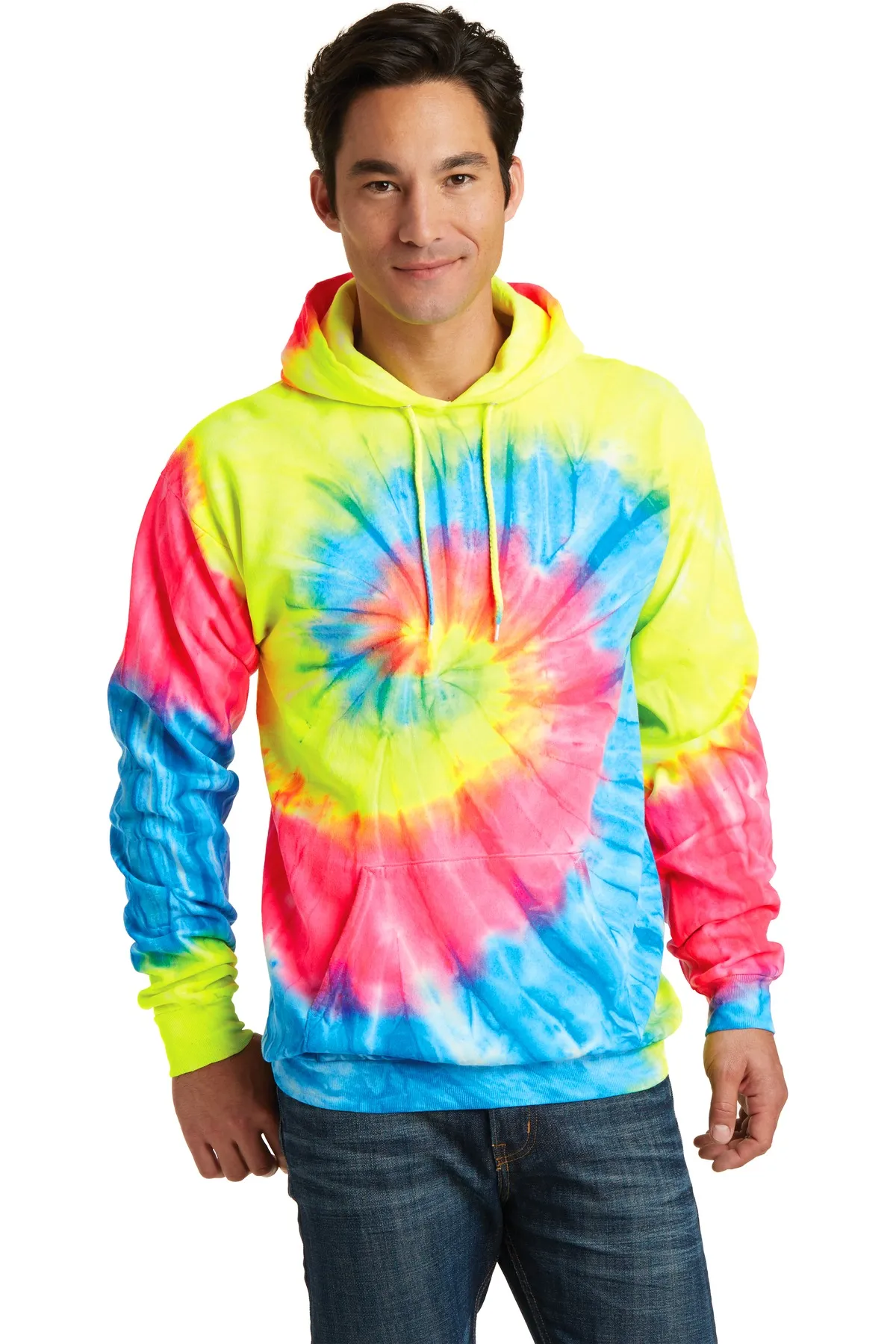 Port & Company  Tie-Dye Pullover Hooded Sweatshirt. PC146