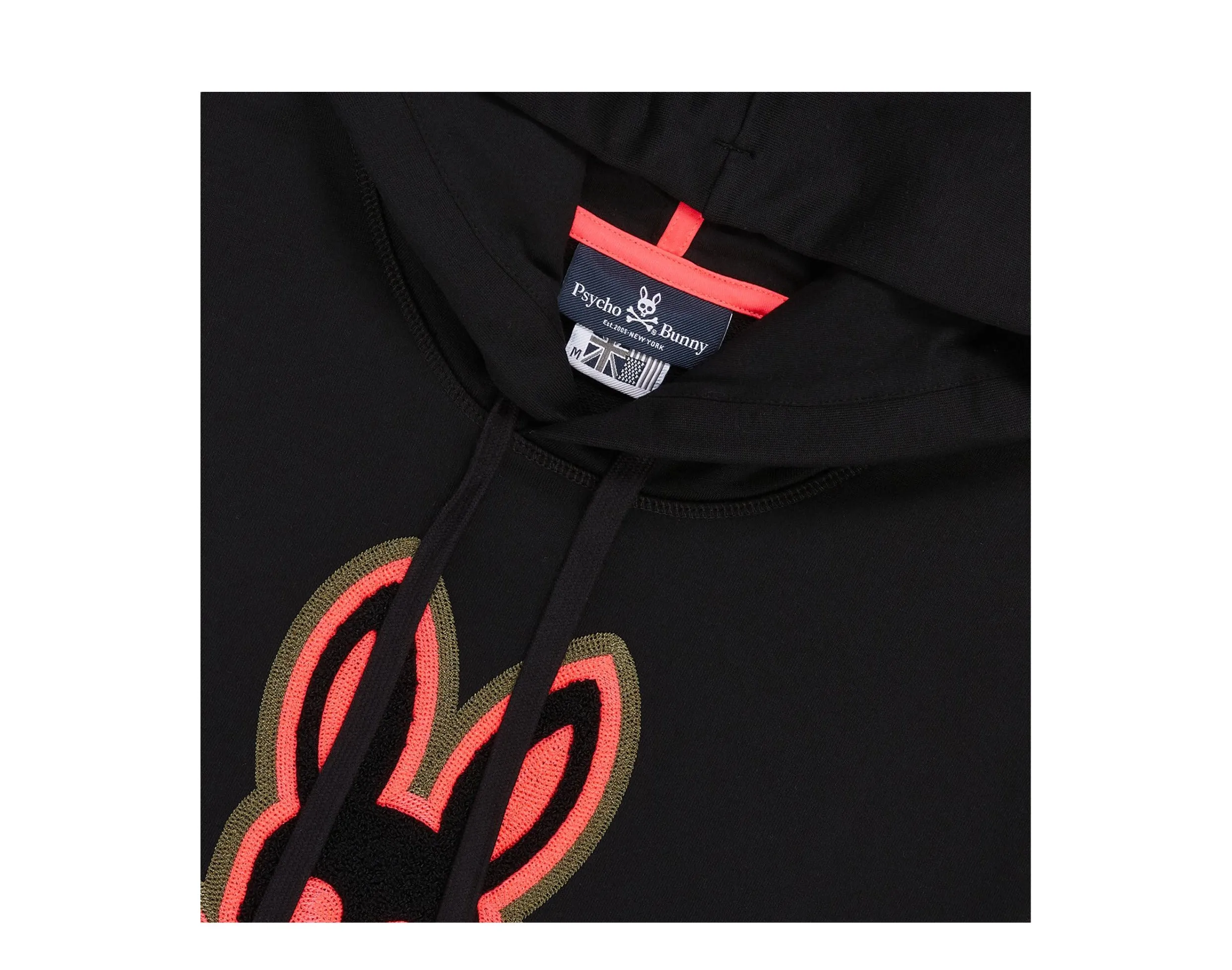 Psycho Bunny Patchin Chenille Bunny Logo Pullover Men's Hoodie