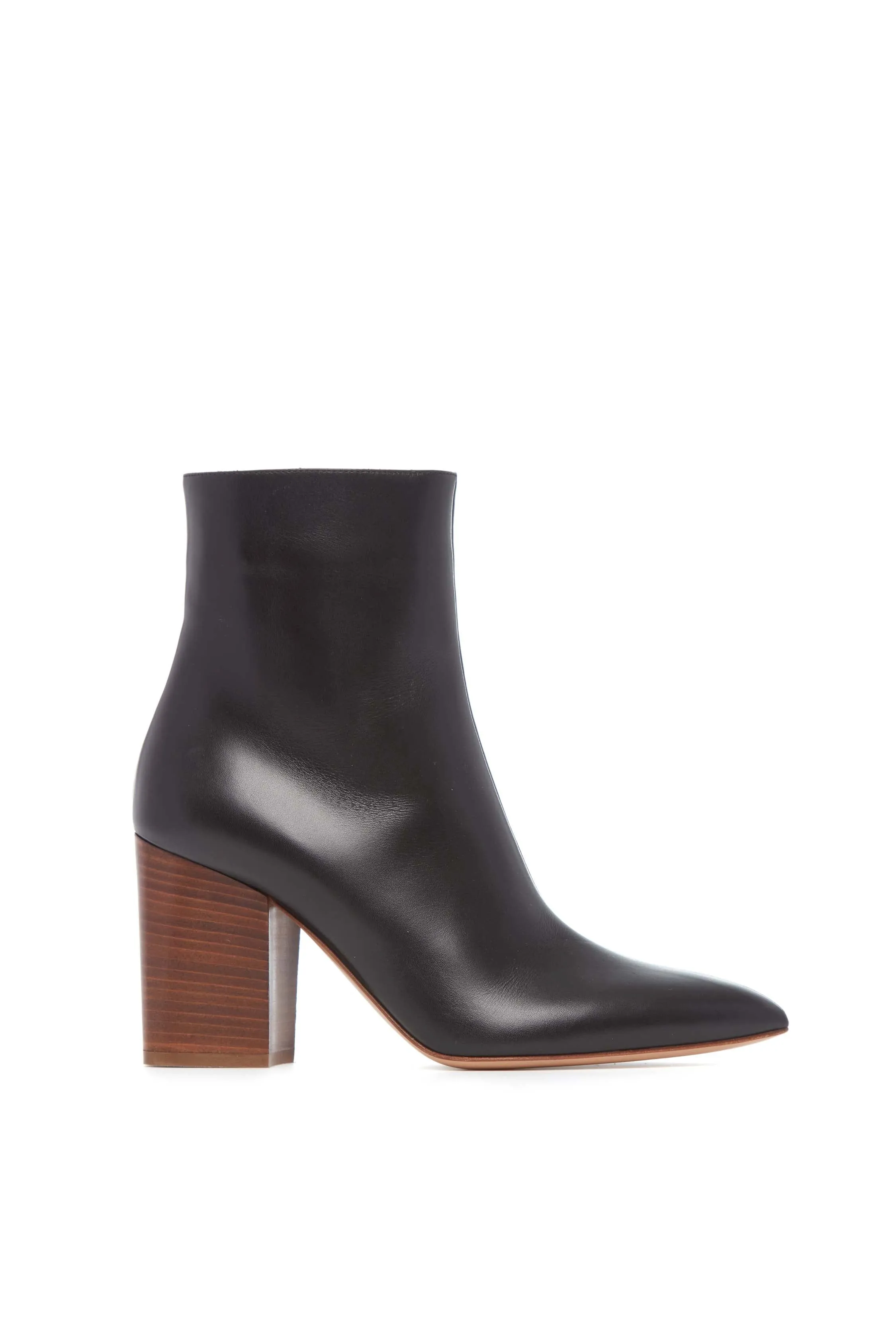 Rio Heeled Boot in Black Leather