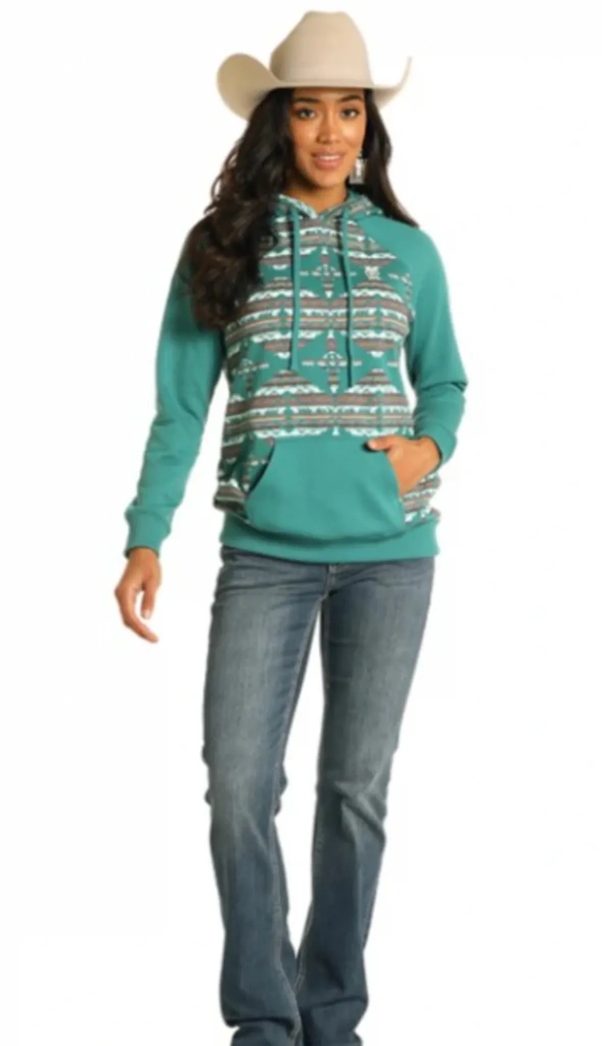 Rock & Roll Denim Women's Aztec Hoodie 